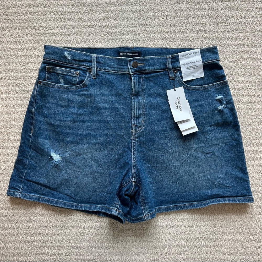 Calvin Klein Blue Jean Shorts for Women